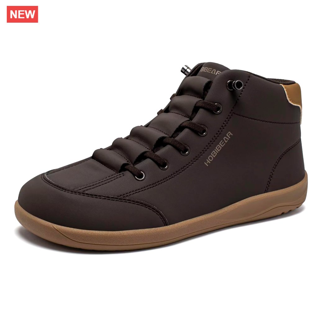 Leather Barefoot Boots Zero-Drop Wide Width Minimalist Hiking Shoes